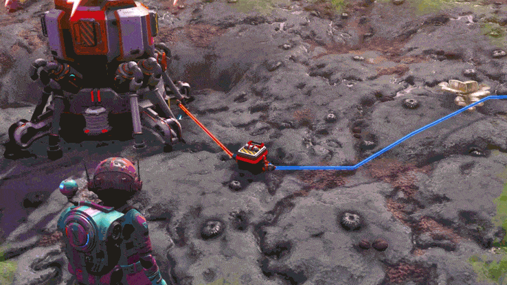 A wired generator in the official Beyond base-power demonstration; still frame from the 2019 animation.