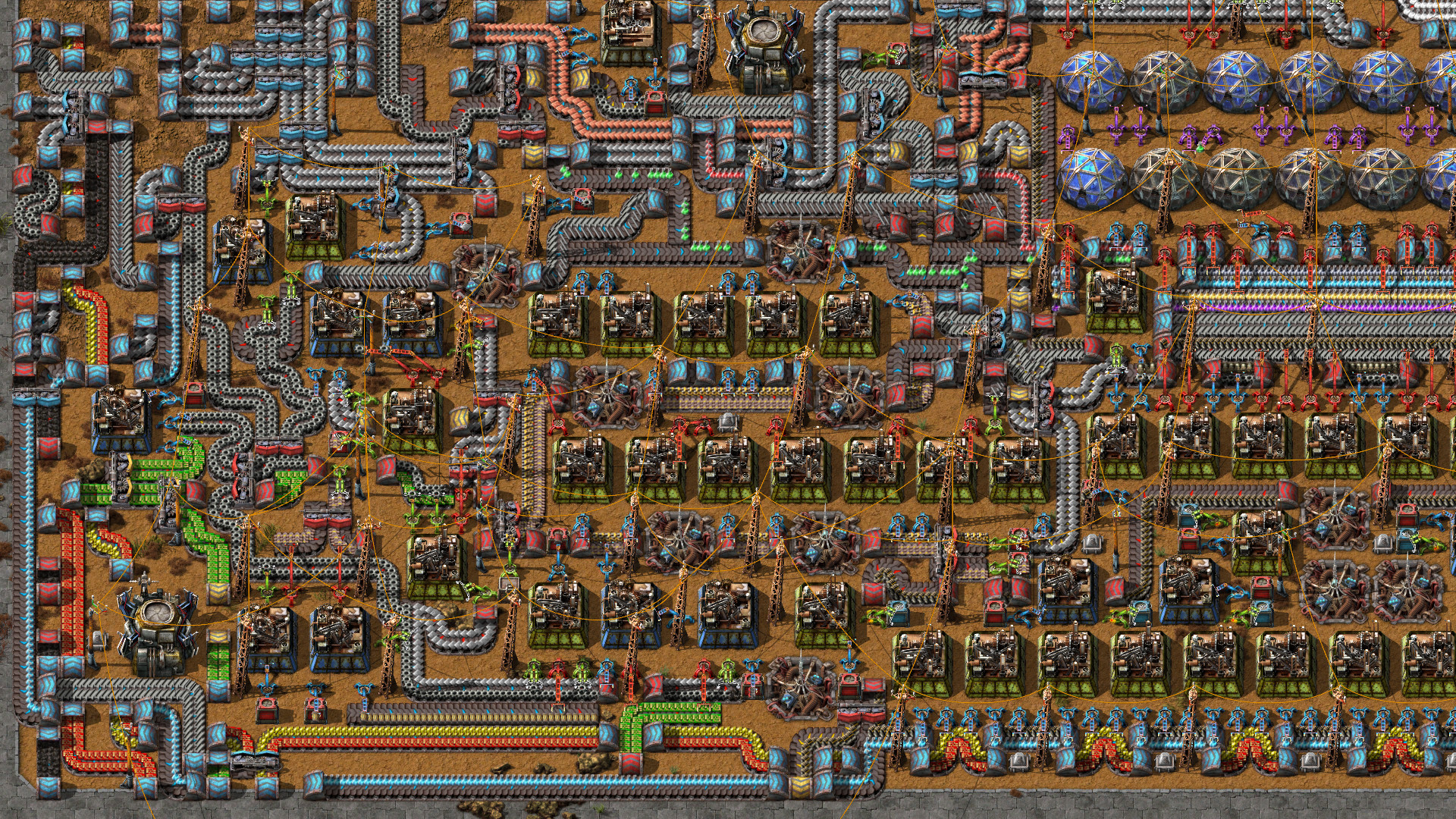 A wider factory layout; the diagnostic begins at one machine.