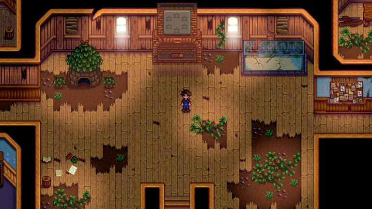 The Community Center in an official screenshot; restoration can change Clint's weekly availability.
