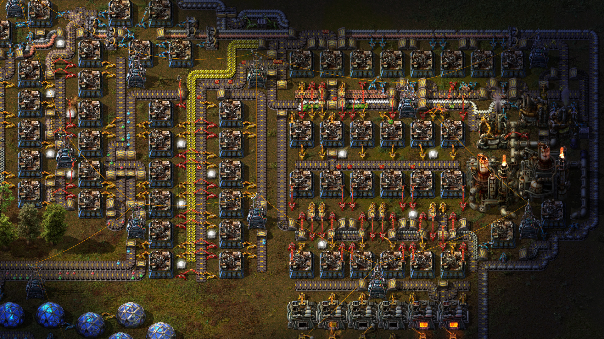 An industrial layout showing the wider factory around fluid production.