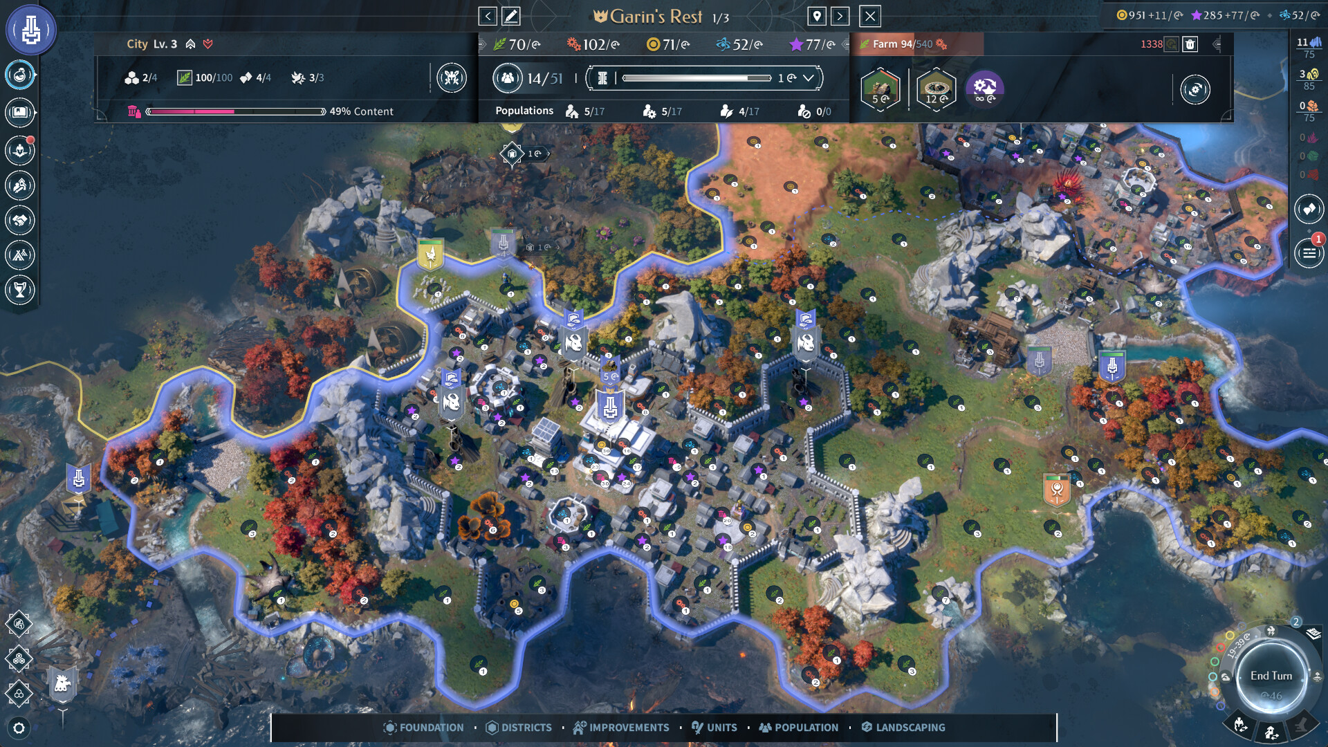 ENDLESS Legend™ 2 — Screenshot of the strategy game ENDLESS Legend™ 2, displaying a city map with hexagonal tiles, resource indicators, and an active gameplay interface.