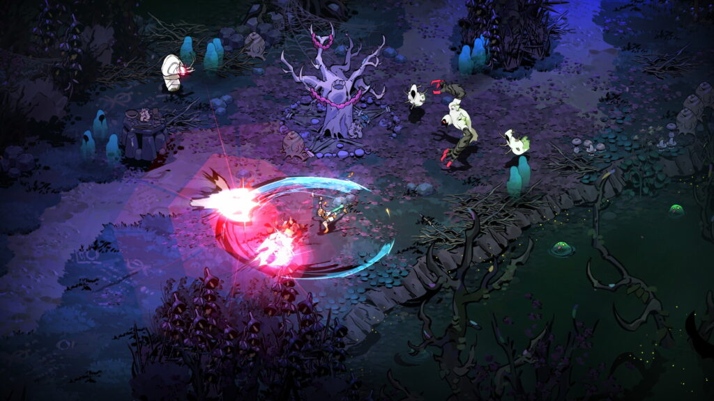Melinoë in wooded combat