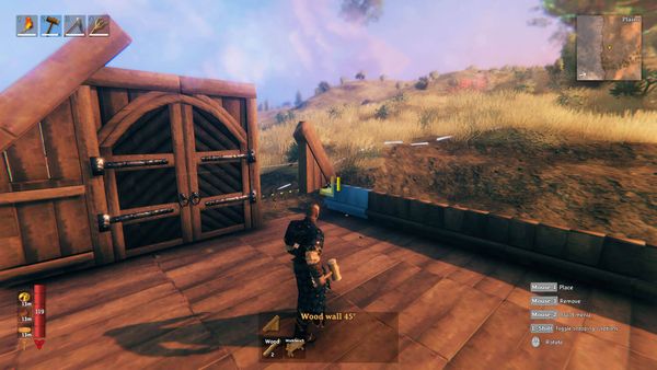 Building a wooden wall